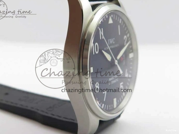 MIROTIME 0504 Affordable Mark XVII IW326501 FKF 1:1 Best Edition Black Dial on Black Leather Strap 7131